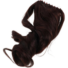 Curly Claw Clip Ponytail Extension 12 Inch Dark Brown Hairpiece for Women Natural Synthetic Clip-in Hair Extensions Casual and Party Use