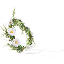 Bandeira de flor artificial para noiva de casamento coroa de cabelo floral fita para festa de noiva e vestido