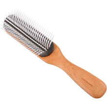 Robuster Herren-Haarkamm und Stylingbürste mit tragbarem Holzgriff für Haarpflege und Massage