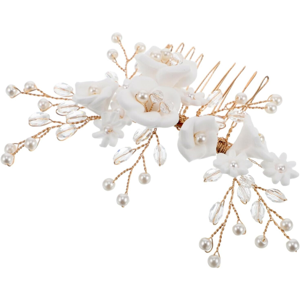 Photos - Comb HKHBJS European Style Wedding  Bridal Accessories Clay and Pearl Decoration Elegant Hair s 