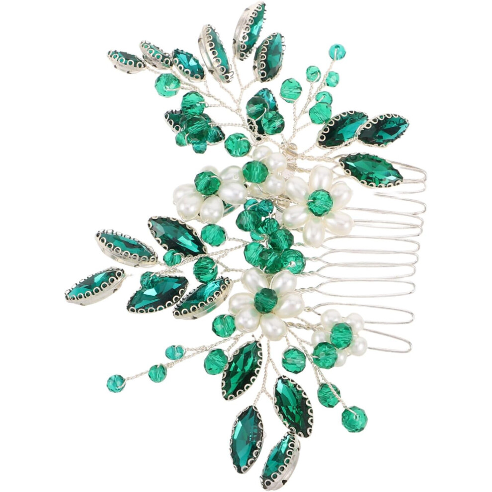 Hkhbjs Vintage Bridal Comb Alloy Rhinestone Crystal Leaf Hairpin Hair Accessories For Wedding Women Girls Bridal Hair