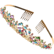 Bride Strass Headband Elegante jóias de cabelo de metal para casamentos festas e bailes Design de decoração nupcial versátil