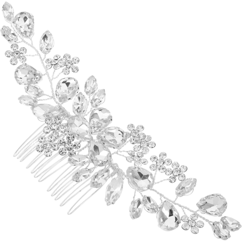 Hkhbjs Silver Crystal Bridal Hair Comb Rhinestone Hairpin For Wedding Finish Elegant Hair Accessory For Bridesmaids And Special Occasions