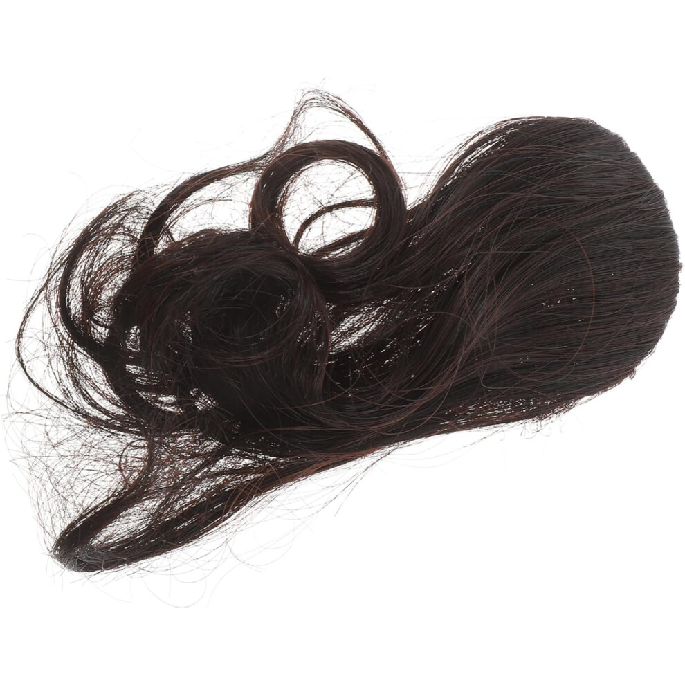 Hkhbjs Clip-In Curly Fringe Bang Hair Extension Dark Brown Front Hair Bang For Women Girls Accessories