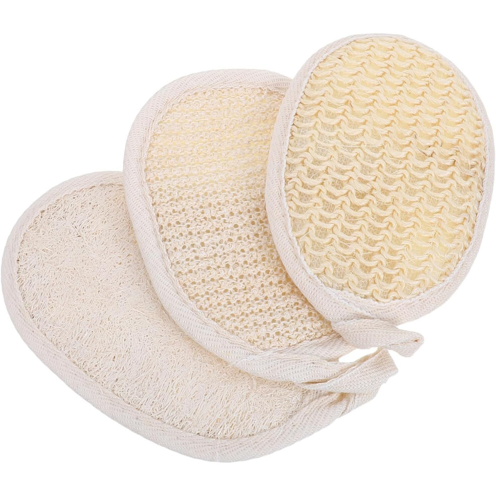 Hkhbjs 3Pcs Natural Bath Sponge Loofah Loofah Scrub Sponges For Body Face Washing Pads For Shower Bath Exfoliating
