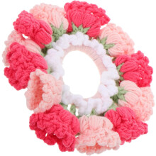 Gehäkeltes Haargummi mit Blumenmuster – handgefertigtes Haaraccessoire, weicher Haargummi, stilvolles Haarband mit Blumenmuster