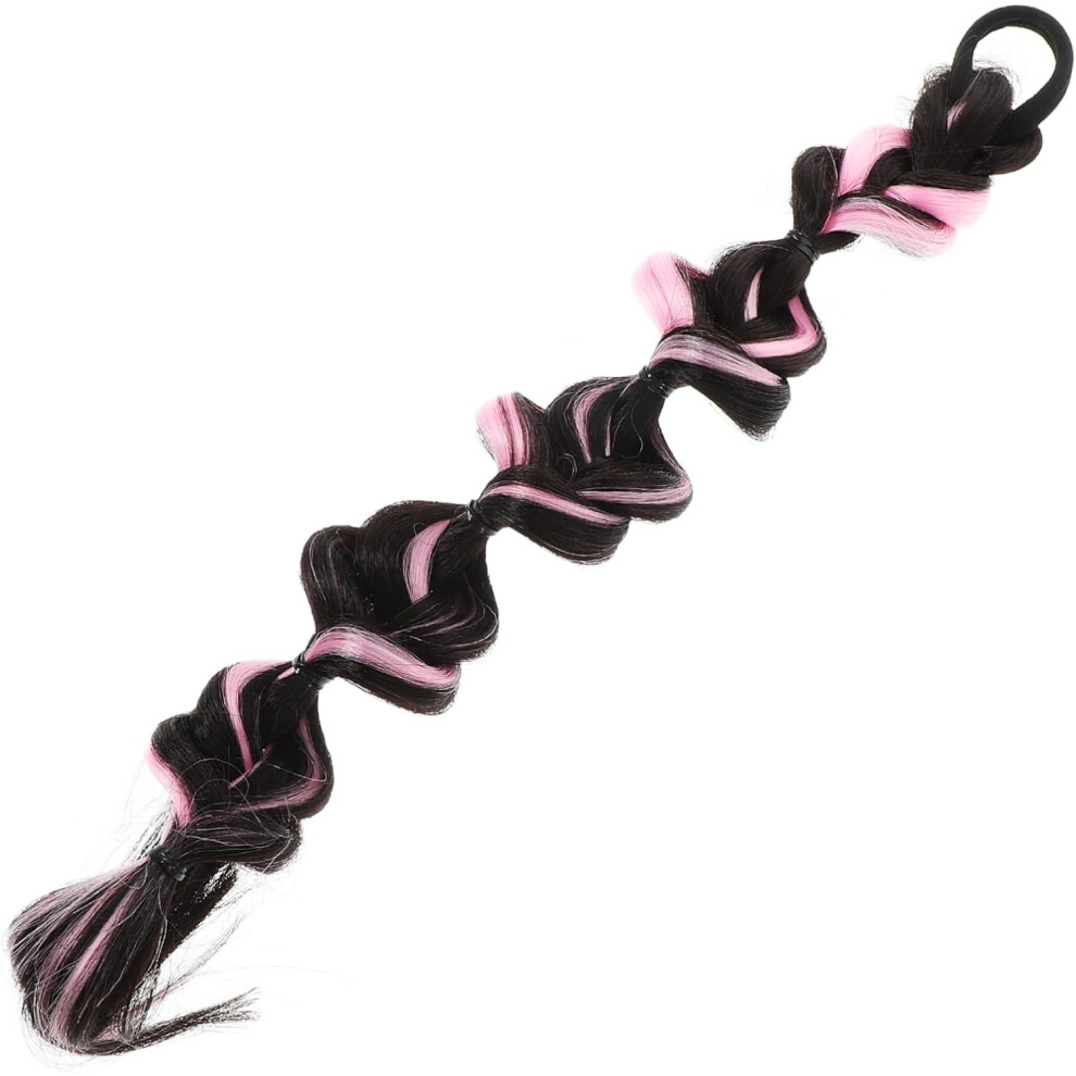 Hkhbjs Bubble Braided Ponytail Extensions Natural Hair Fake Braids For Girls Braided Hair Extensions Ponytail For Casual Outings And Parties
