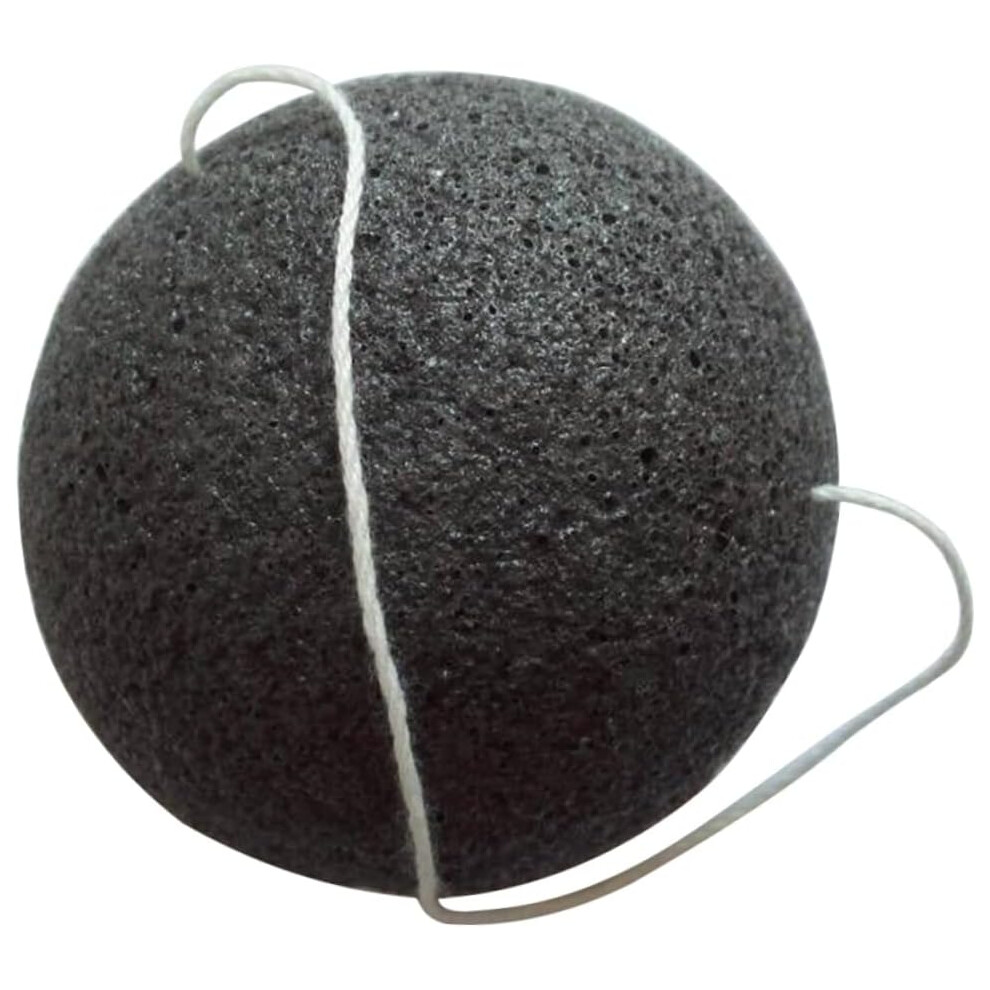 Hkhbjs Black Bamboo Charcoal Facial Clean Sponge Porous Konjac Bath Sponges For Men And Women