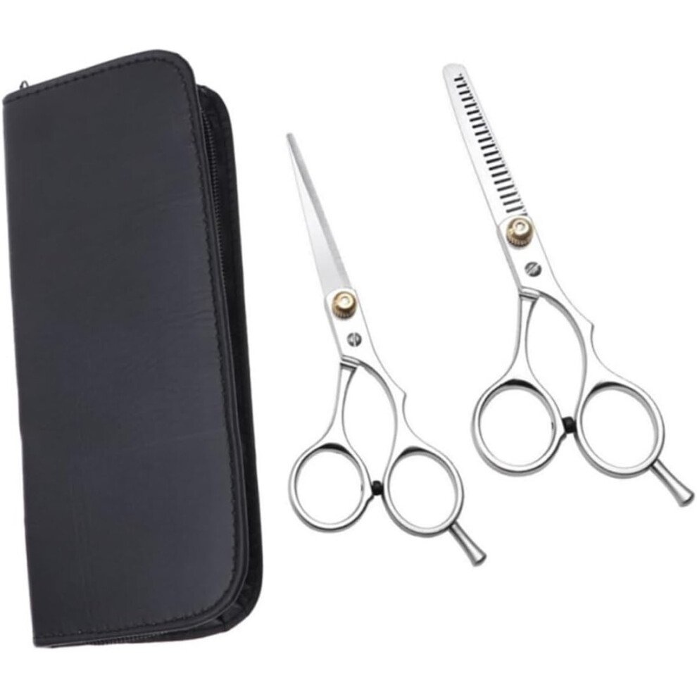 Hkhbjs Hairdressing Scissors For Hair Styling Professional Barber Tools Including Flat Scissor And Teeth Scissor Storage Bag