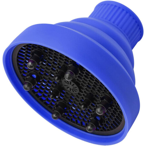 Siliconen diffuserkap voor föhn, universele diffuseropzetstuk, opvouwbaar ontwerp.