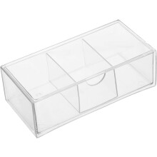 Stapelbare Schubladenbox mit 3 Fächern, Acryl-Aufbewahrungsschubladen für Haaraccessoires