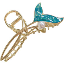 Große Fischschwanz-Haarspange mit rutschfesten Metallbacken, Haarklammer für Damen und Mädchen, Haarstyling-Accessoires