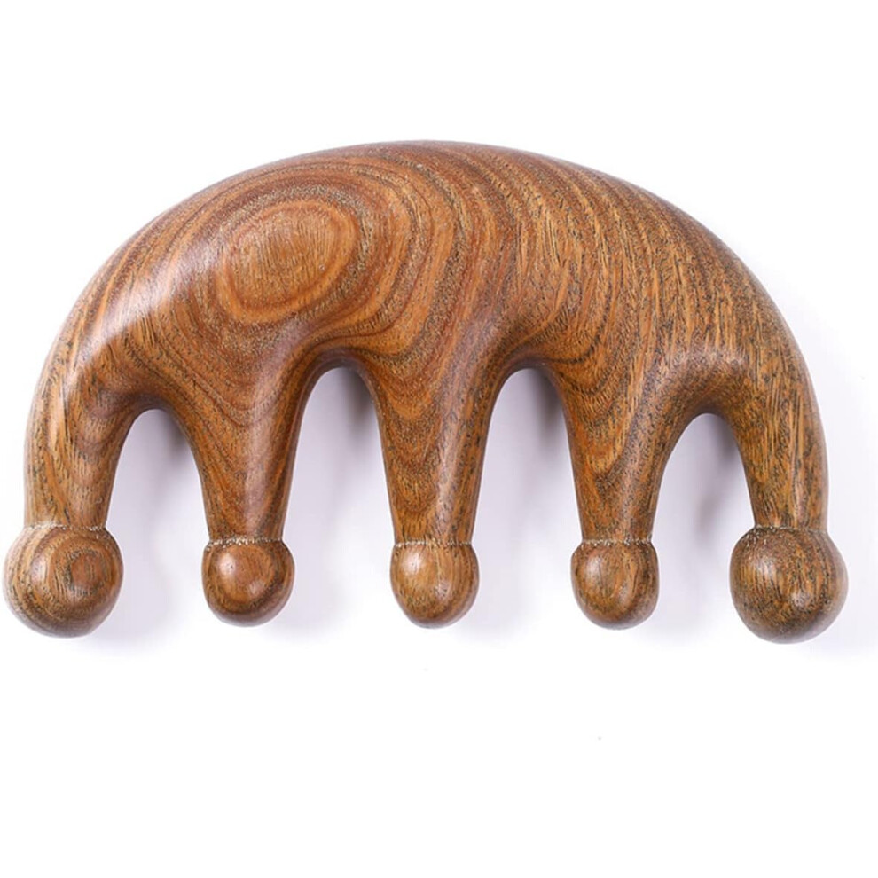 Hkhbjs Five Teeth Sandalwood Comb Wooden Massage Comb For Hair Styling And Scalp Relaxation Portable Design For Women And Girls