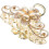 Große Strass-Haarspange mit doppelseitigem Blumenmuster 1