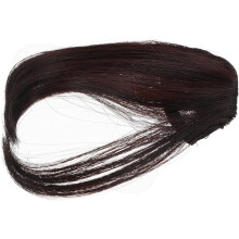 Clip-in-Pony, künstliches Haar, dünner Pony, dunkelbraun für Damen, natürlicher Look