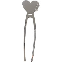 Hartvormige haarspeld van metaal met liefdesmotief, haarspeld voor dames, haarspeldhouder voor school