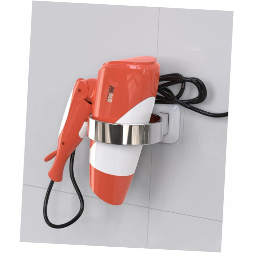 Hkhbjs Hair Dryer Rack Wall Mounted No Drilling Storage Holder For Bathroom Hairdryer Organizer Electroplate Finish For Spaces