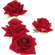 3pcs Hair Accessories Flower Hairpin U-shaped Hair Stick for Women Girls School Party Occasion Styling