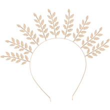 Folhas douradas forma cabelo decoração elegante casamento faixa de cabeça mulheres chapéu cabelo acessório para tiro nupcial
