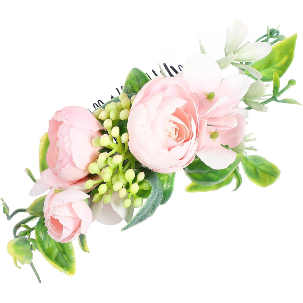 Hkhbjs Artificial Flower Hair Comb For Bride Wedding Wedding Party Headdress Hair Accessories For Photo Shoot Women And Girls