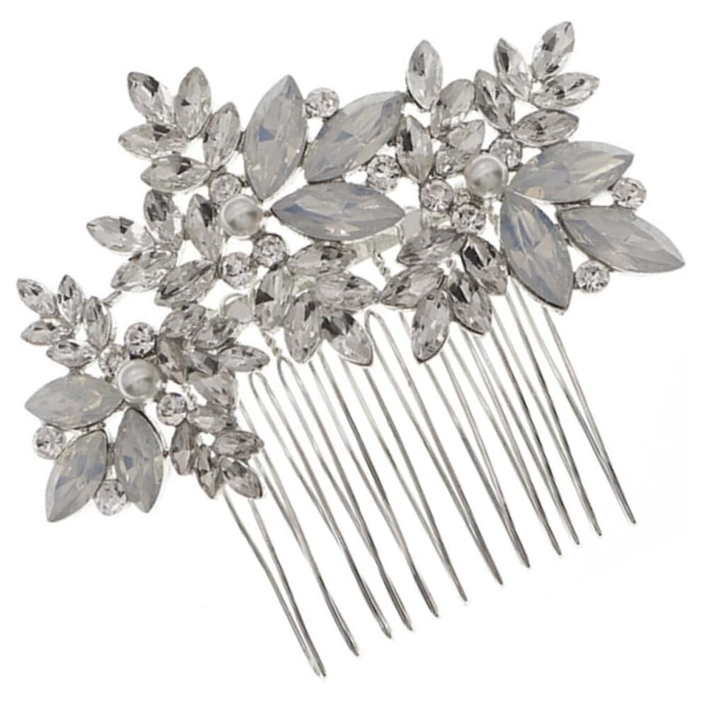 Hkhbjs Bridal Hair Clip Floral Design Rhinestones Bohemian Hair Comb