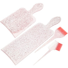 Haarkleurset voor highlights (4 stuks) met foliekam en verfborstel voor gebruik in de salon en thuis.