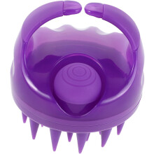 Perie de masaj pentru scalp din silicon cu dozator de șampon cu presă pentru un control precis