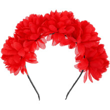 1 Stück Wunderschönes Braut-Haarband mit Blumenmuster, atemberaubendes rotes Haaraccessoire für die Hochzeit
