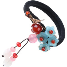 Elastico per capelli retrò da donna, anello vintage in agata per uso quotidiano, per feste e occasioni speciali.
