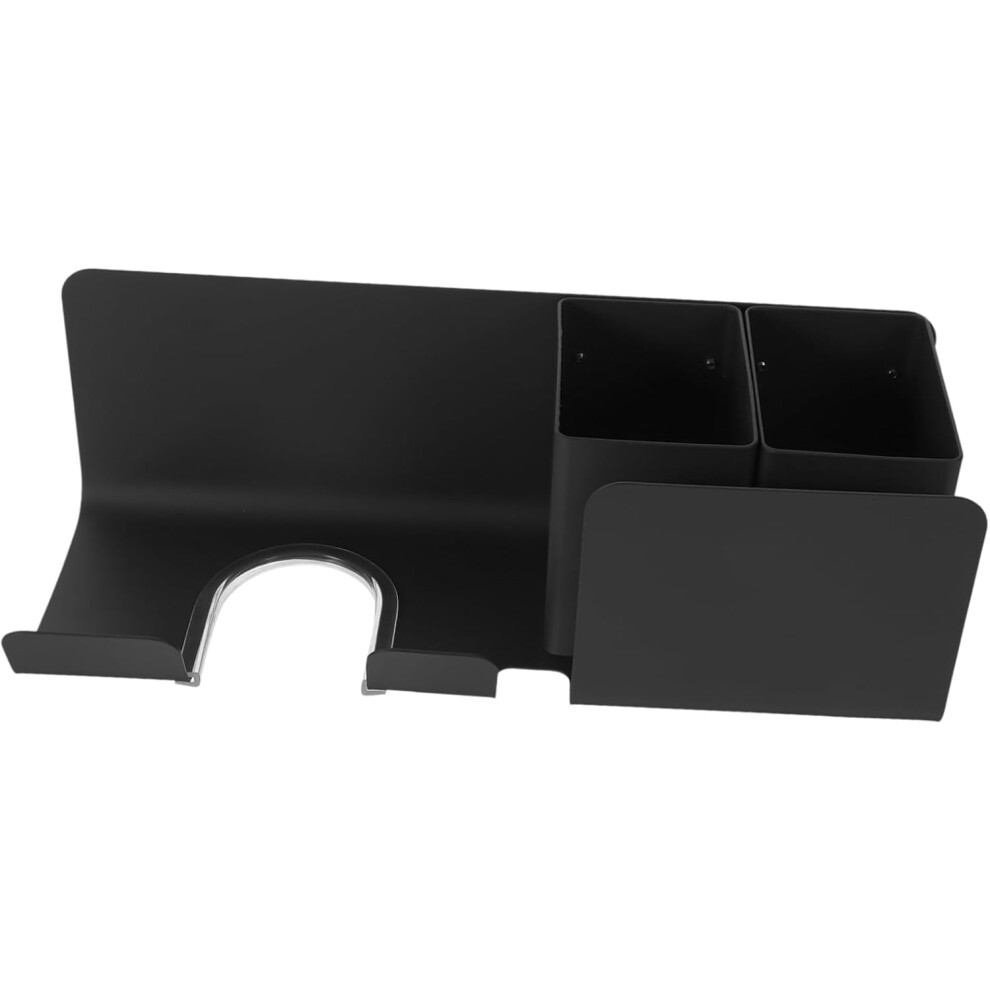 Hkhbjs Grey Hair Dryer Rack Wall Mount Durable Organizer For Bathroom Storage Space-Saving Design