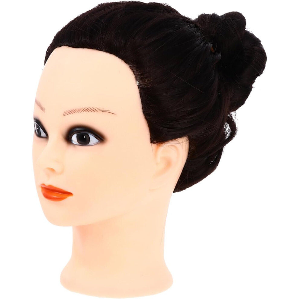 Hkhbjs Cosmetology Mannequin Head For Hair Styling Practice, Natural Color Training Doll Head With Makeup