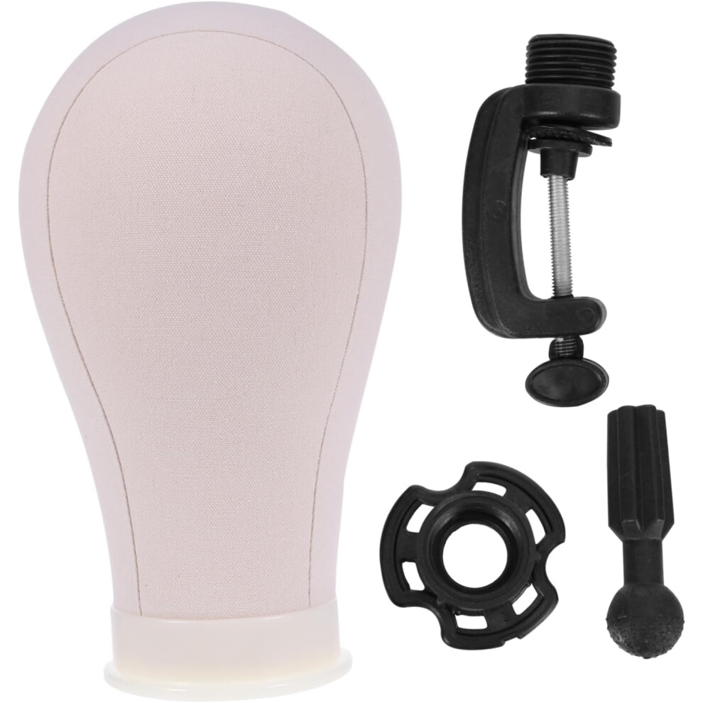Hkhbjs Male Head Wig Display Stand Tripod Bald Cap Fake Bald Hair Dummy Stand