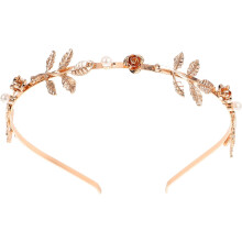 Barocker Blätter-Metallblumenkranz für Damen, Brautstirnband, Haarschmuck mit Blättern, Hochzeitshaarschmuck für Bräute und Mädchen