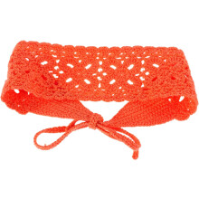 Gestricktes Blumenhaarband, süßes Mädchen-Bandana, dekoratives Haarband, elastisches Häkelhaarband für Damen, Schule, Spa-Events