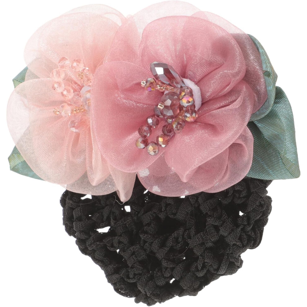 Hkhbjs Nurse Satin Bonnet Hair Net Hair Accessories For Women Floral Design Bun Cover For Stewardess Crochet Mesh Net