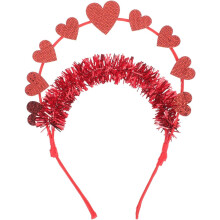 Valentinstag Herz-Haarreif für Damen, 9 herzförmige Verzierungen, Party-Haarreif, Haaraccessoire für Damen