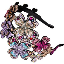 Glitzerndes Strass-Haarband für Damen, elastisch, ideal als Strand- oder Schulaccessoire.