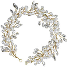Perlenhaarschmuck, Braut-Perlenstirnband, Damenhaarband, Brautjungfern-Haarschmuck, Kopfschmuck für die Hochzeitsfeier