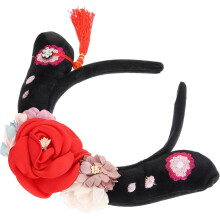Modische Stirnbänder für Damen, rotes chinesisches Kostüm-Perücken-Stirnband, Haaraccessoire