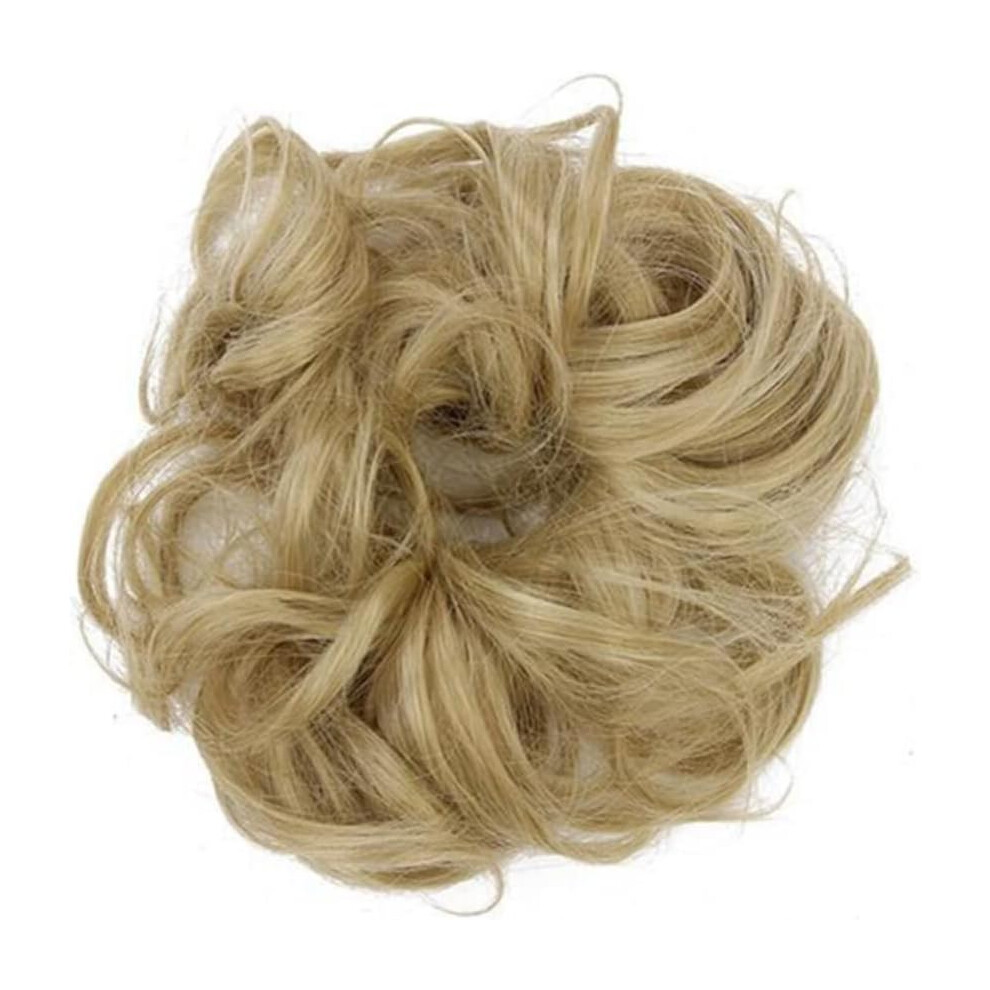Hkhbjs Elastic Wavy Curly Hair Bun Extension Scrunchie Synthetic Hairpiece For Women Flexible Elastic Hair Tie Suitable For Fashion Hairstyles