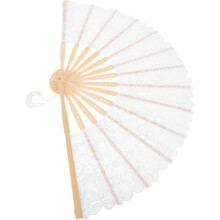 Handfächer mit Spitze im Vintage-Stil, japanisch-chinesisches Design, tragbarer dekorativer Fächer