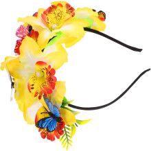 Phalaenopsis-hårband med fjärilsblommor för kvinnor, blomsterdekorationer, hårdekoration