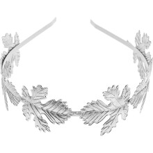 Vergoldetes Ahornblatt-Haarband, Metallkrone in Blattform, Braut-Haaraccessoire