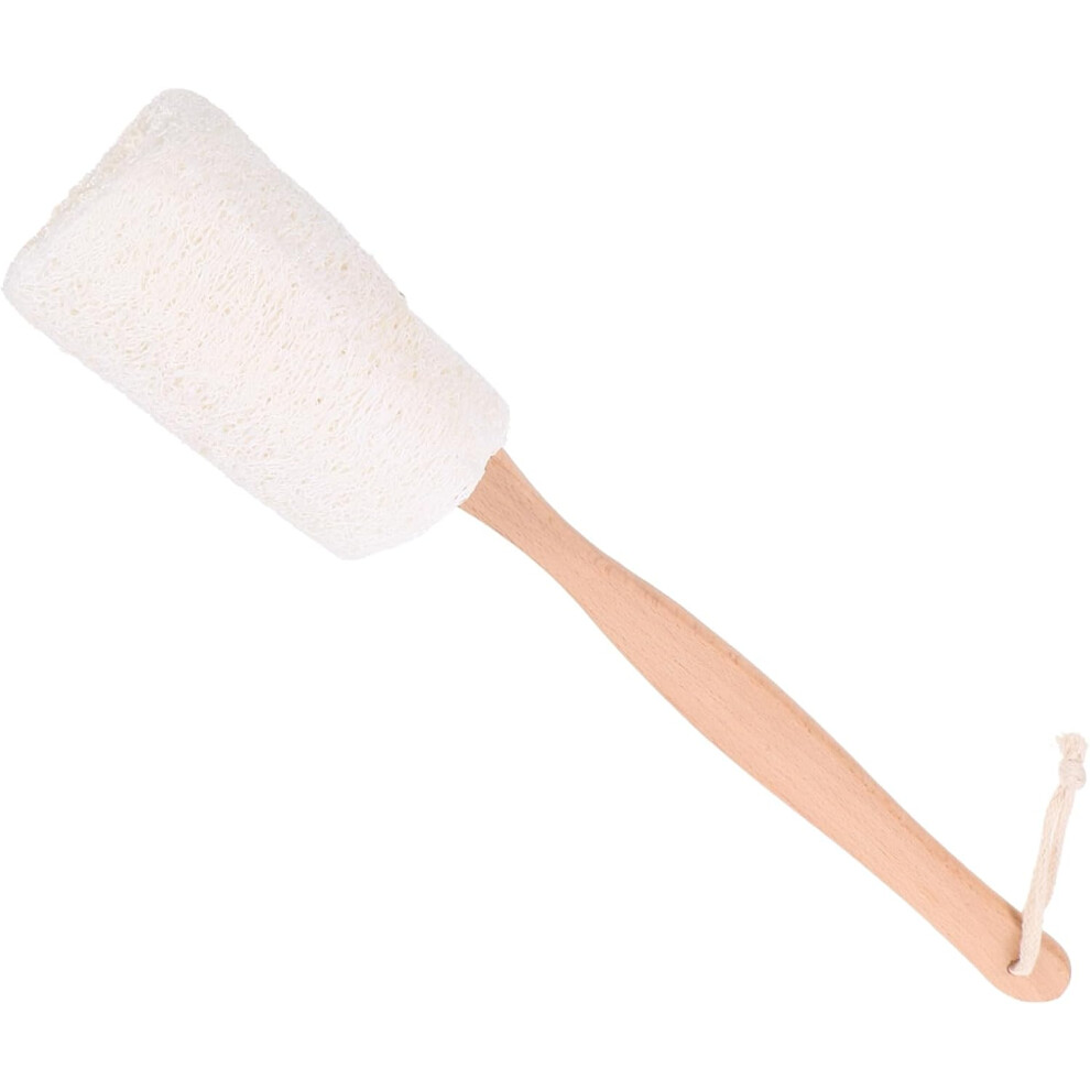 Hkhbjs Loofah Back Scrubber With Detachable Wooden Handle 37Cm, Natural Bath Body Cleaning Brush