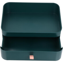 Make-up-Organizer-Box mit Schublade, praktischer Aufbewahrungsorganizer aus Kunststoff für Beauty-Utensilien auf der Schminktischablage