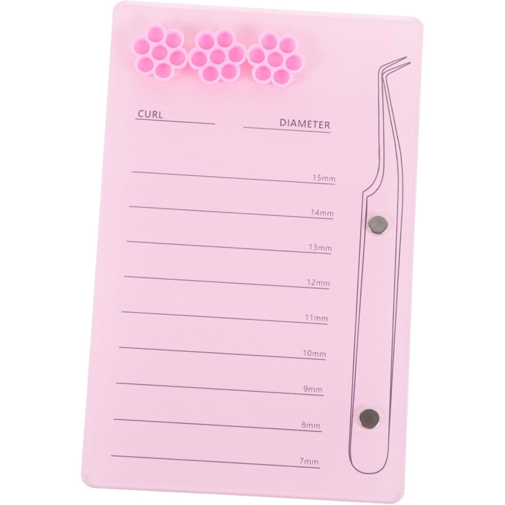 Hkhbjs Portable Acrylic Magnetic Eyelashes Tray For Lash Extensions With Silicone Holder