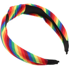 Geknotetes Haarband aus Regenbogenfarben, Haarband aus Stoff, geknotete Haarbänder