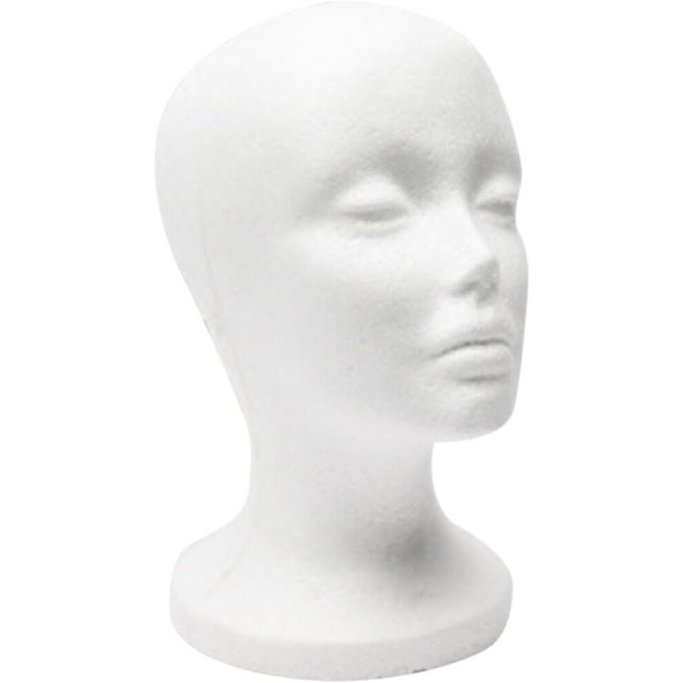 Hkhbjs Foam Head Model Display Mannequin For Hats And Wigs White Lightweight Salon Store Scarf Stand Hair Accessories Holder