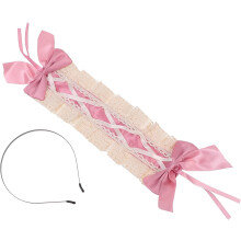Elegantes Haarband mit Schleife aus zarter Spitze für Lolita-Cosplay und Partys.