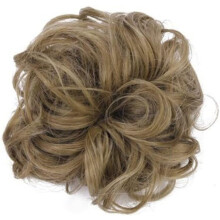 Welliger, lockiger Haarknoten-Verlängerungs-Scrunchie, elastisches Haarteil für Damen, synthetischer Pferdeschwanz, Hochsteckfrisur-Haaraccessoire